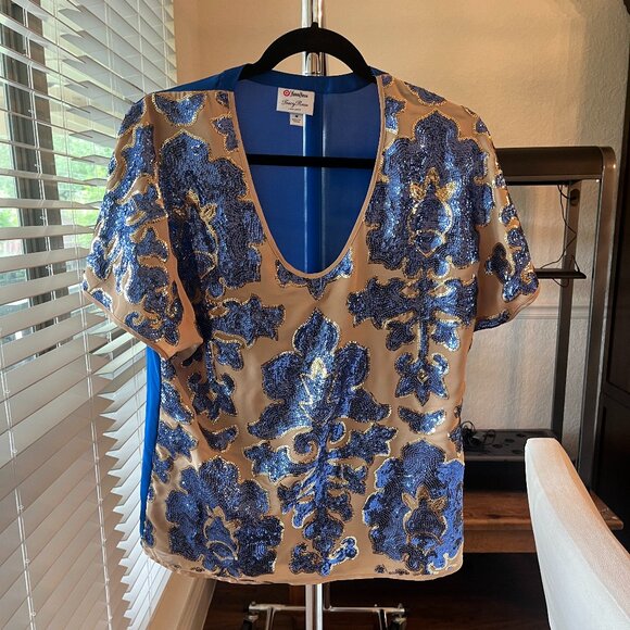 Tracy Reese Neiman Marcus Target Sequin Blouse - Picture 1 of 5